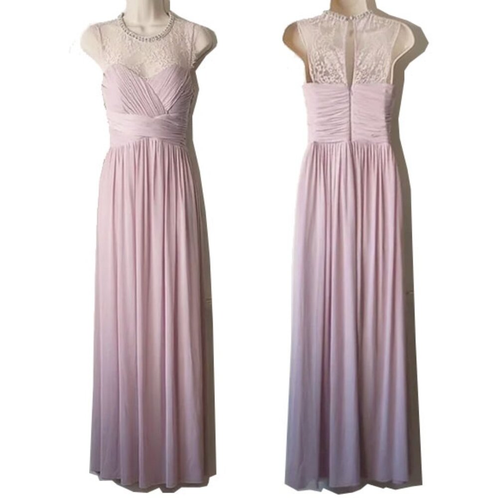 NWT ASOS Lipsy London Formal Tulle Maxi Gown 4 Mauve